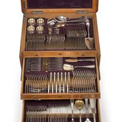 A 179-Part Cutlery Service In Oak Wood Cassette,