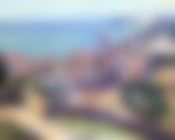 Blue waters, hilltop town Cote d'Azure (preview)