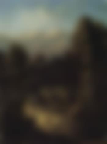 Figure hunting a wild boar, Wellington, New Zealand (preview)