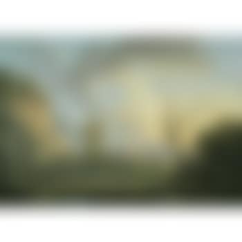 Italian river landscape with ruins (preview)