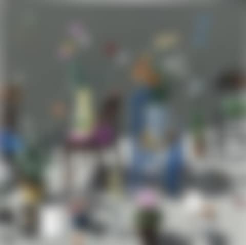 Flowers, Chairs, a Dog and Two Birds (preview)